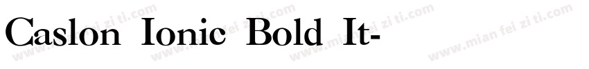 Caslon Ionic Bold It字体转换